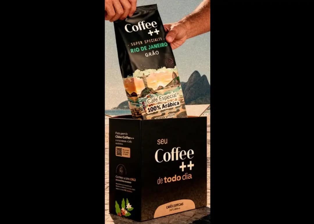 Embalagem do café especial Coffee++ com grãos 100% arábica da linha Rio de Janeiro