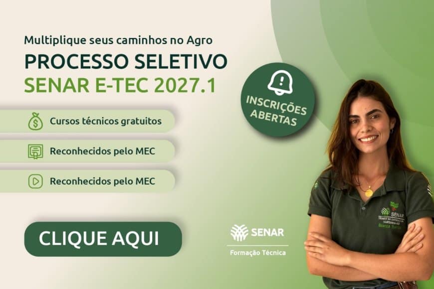 Senar e Tec oferece cursos técnicos gratuitos