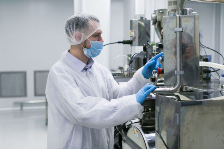 plant picture, scientist configures control panel