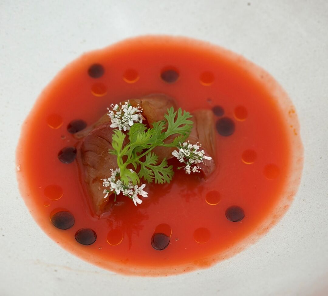 Aguachile de acerola olhete chile mixe