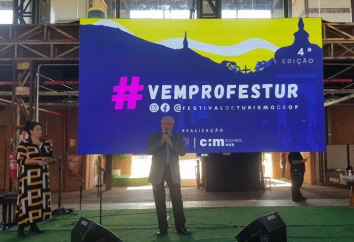 Cássia Neves CEO da CM Business Hub e Márcio Abdo de Freitas presidente do Ouro Preto e Circuito do Ouro Convention & Visitors Bureau Organizadores do Festival de Ouro Preto: Cássia Neves CEO da CM Business Hub e Márcio Abdo de Freitas presidente do Ouro Preto e Circuito do Ouro Convention & Visitors Bureau