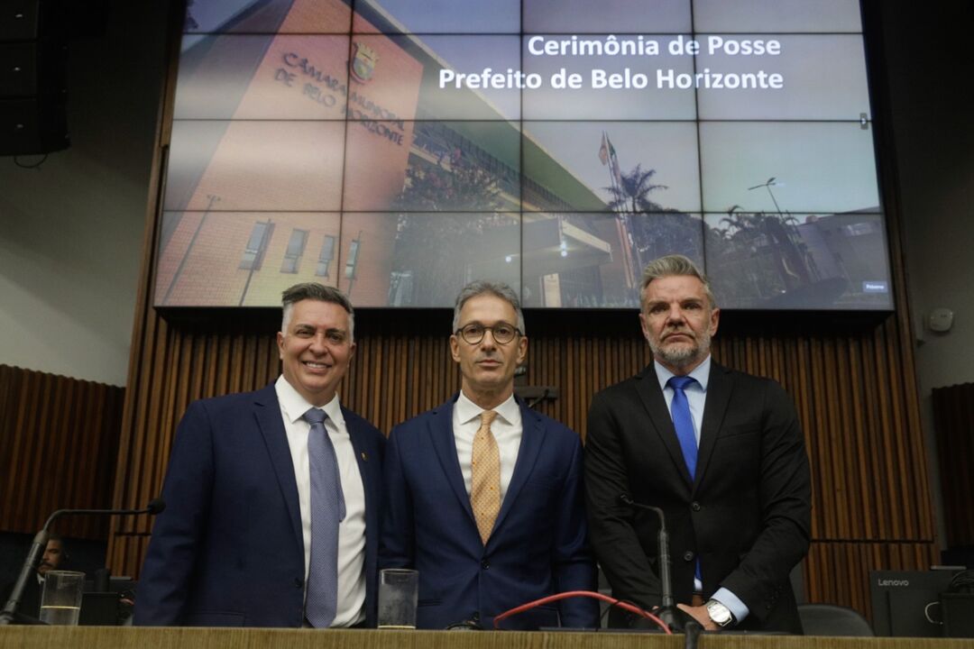 Prefeito de Belo Horizonte Alvaro Damião Romeu Zema e Juliano Lopes Foto de Cristiano Machado