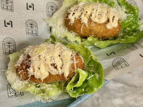 Parallel Croquetas de Chicken Caesar Salad