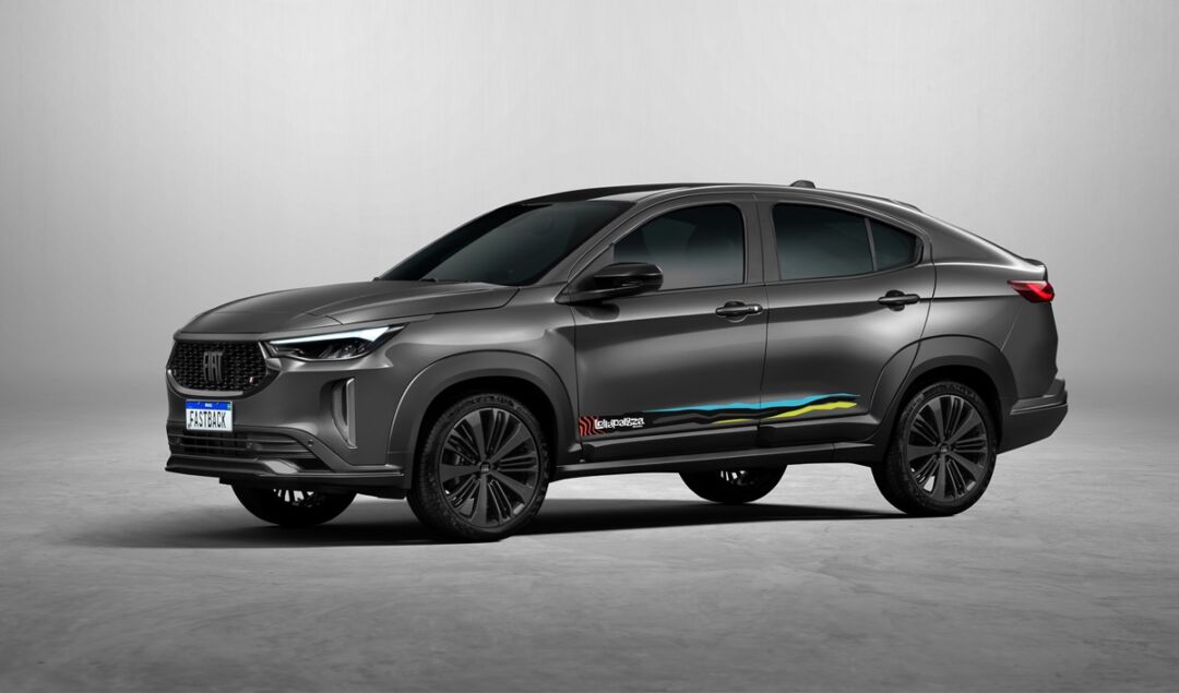 Fiat Fastback Lollapalooza Brasil vem com detalhes exclusivos, como as faixas laterais coloridas alusivas ao evento