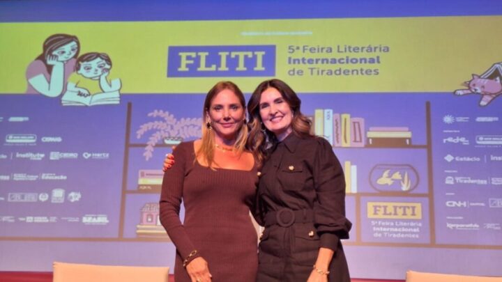 Heloísa Perisée e Fátima Bernardes Em Tiradentes, em bate-papo com a jornalista Fátima Bernardes, Heloísa Périssé falou sobre sua biografia “Cheia de graça: Uma jornada de humor, amor e cura”,
