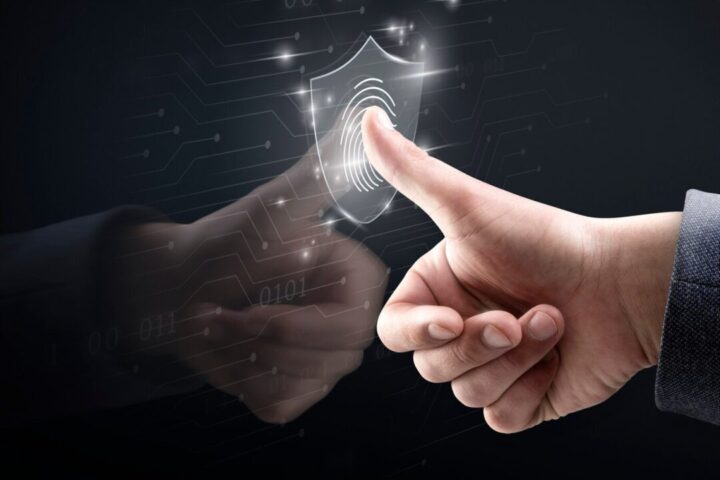 Saiba como as tecnologias impactaram o mercado o de segurança eletrônica fundo de tecnologia biometrica com sistema de digitalizacao de impressao digital em remix digital de tela virtual 53876 104937