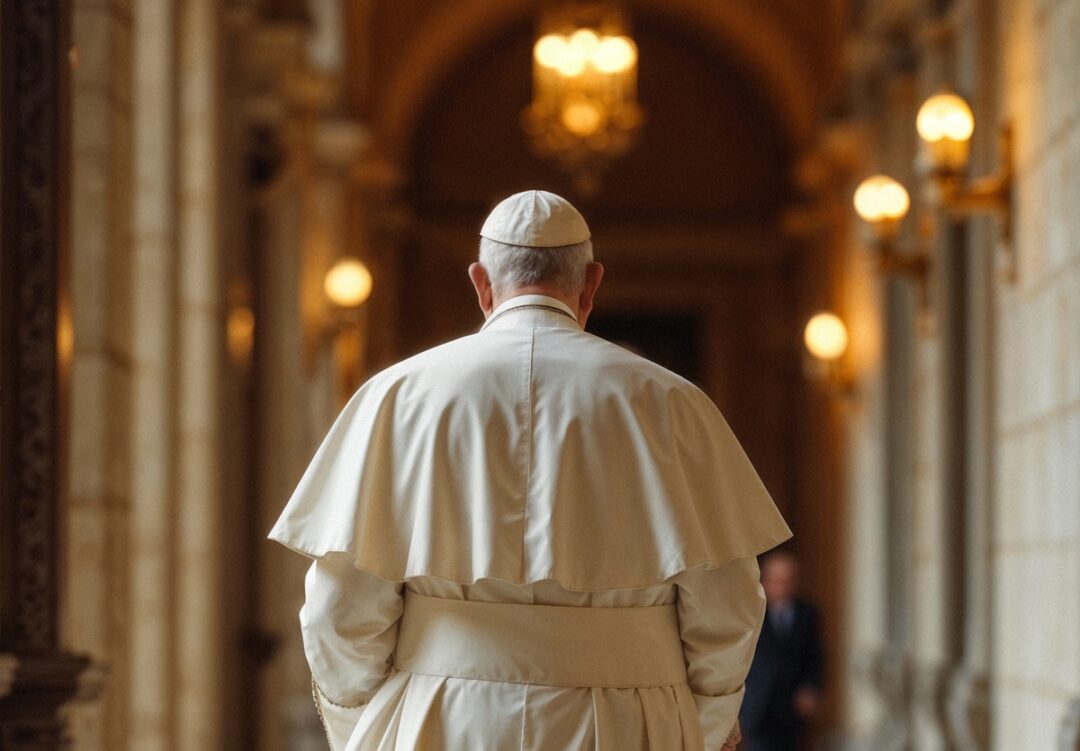 pope walking corridor