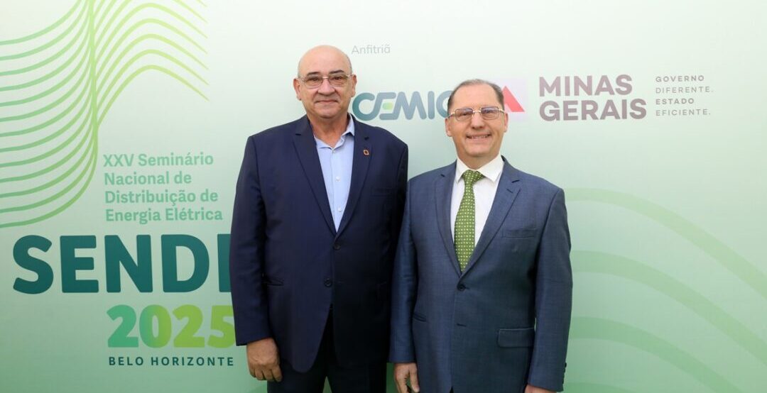 O presidente da Associação Brasileira de Distribuidores de Energia Elétrica Marcos Madureira e o presidente da Cemig Reynaldo Passanezi Filho