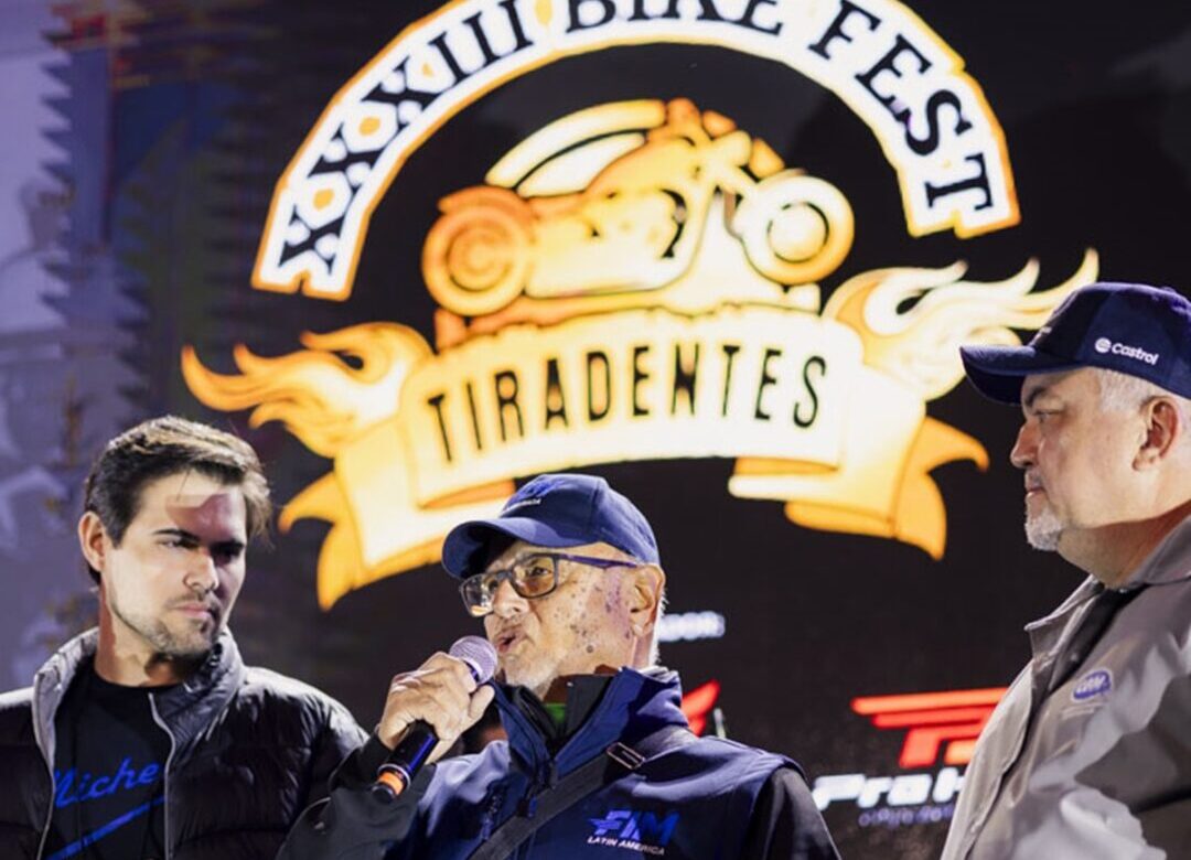 DESTAQUE Diretor de Mototurismo da FIM Luiz Alberto Figari Monaco anuncia o Bike Fest como evento internacional