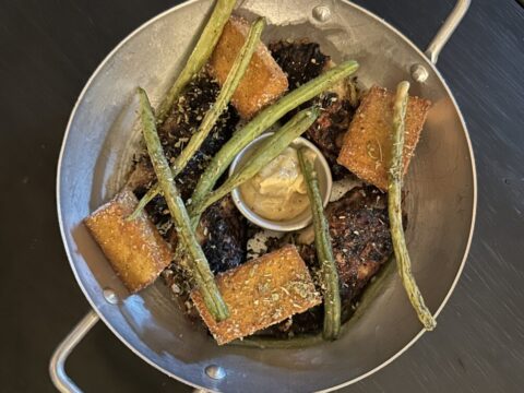Tulipas assadas com vagem e polenta frita Notinha 2 Tulipas assadas com vagem e polenta frita