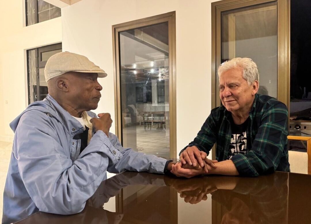 Márcio Borges com o amigo Milton Nascimento