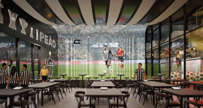 Projeto do bar temático do Atlético