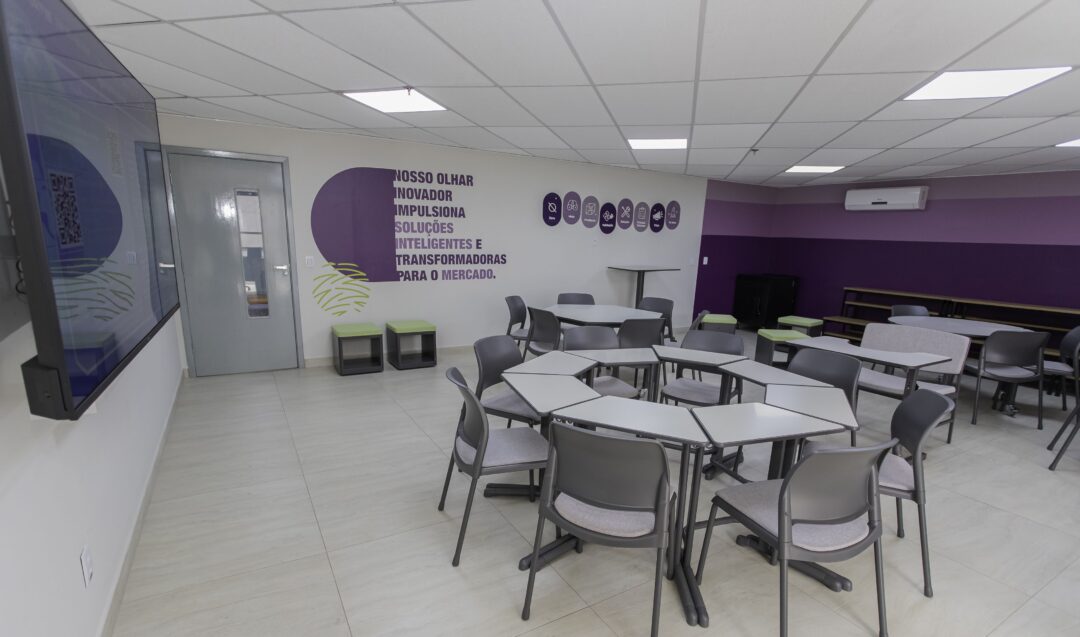 Sala de aula do Senac preparada para aula experimental de MBA em hospitalidade, gastronomia e tecnologia aplicada aos negócios