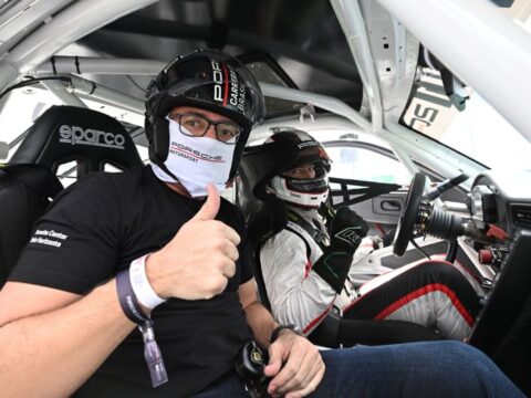 A possibilidade de guiar em Interlagos transformou os convidados em “pilotos” por alguns momentos