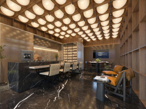 Área gourmet do empreendimento Oásis Vale do Sereno em Nova Lima com arquitetura contemporânea