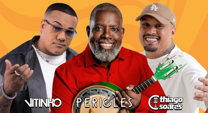“Vai dar Samba” reúne Péricles, Vitinho e Thiago Soares em BH Cantores Péricles, Vitinho e Thiago Soares, atrações do festival Vai dar Samba em Belo Horizonte