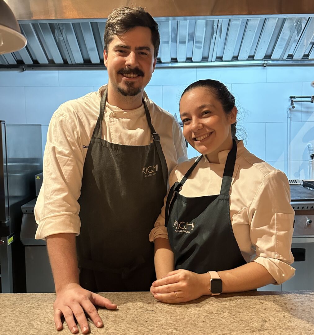 FOTO PRINCIPAL Chefs Guilherme e Yzabella Righi FOTO PRINCIPAL Chefs Guilherme e Yzabella Righi