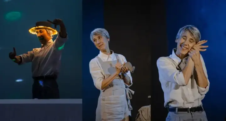 Cena do espetáculo "O Amor Possível", adaptação teatral do romance "A Caverna", de José Saramago, apresentada pelo Teatro Diadokai no Teatro João Ceschiatti, no Palácio das Artes, em Belo Horizonte - Mineirão tem show de rock