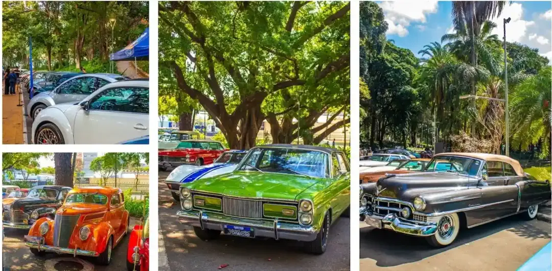 Carros clássicos, rock e gastronomia movimentam o Parque Municipal