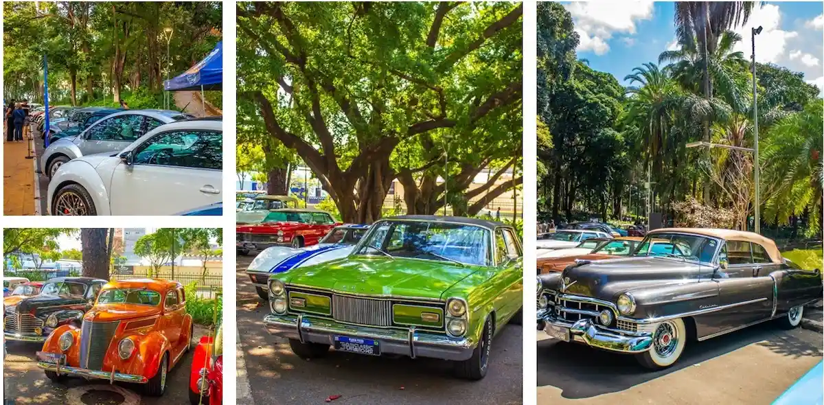 Carros clássicos, rock e gastronomia movimentam o Parque Municipal