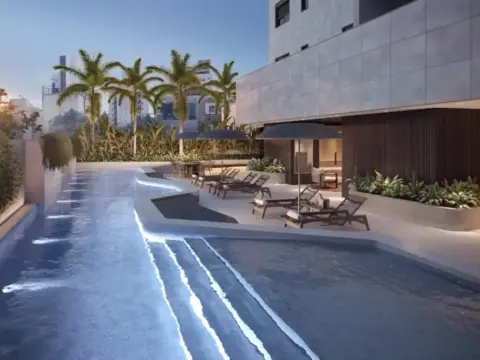 Piscina e espaços de convivência do Zaira Santo Agostinho reforçam a proposta do empreendimento de concentrar serviços, lazer e bem-estar em um único endereço