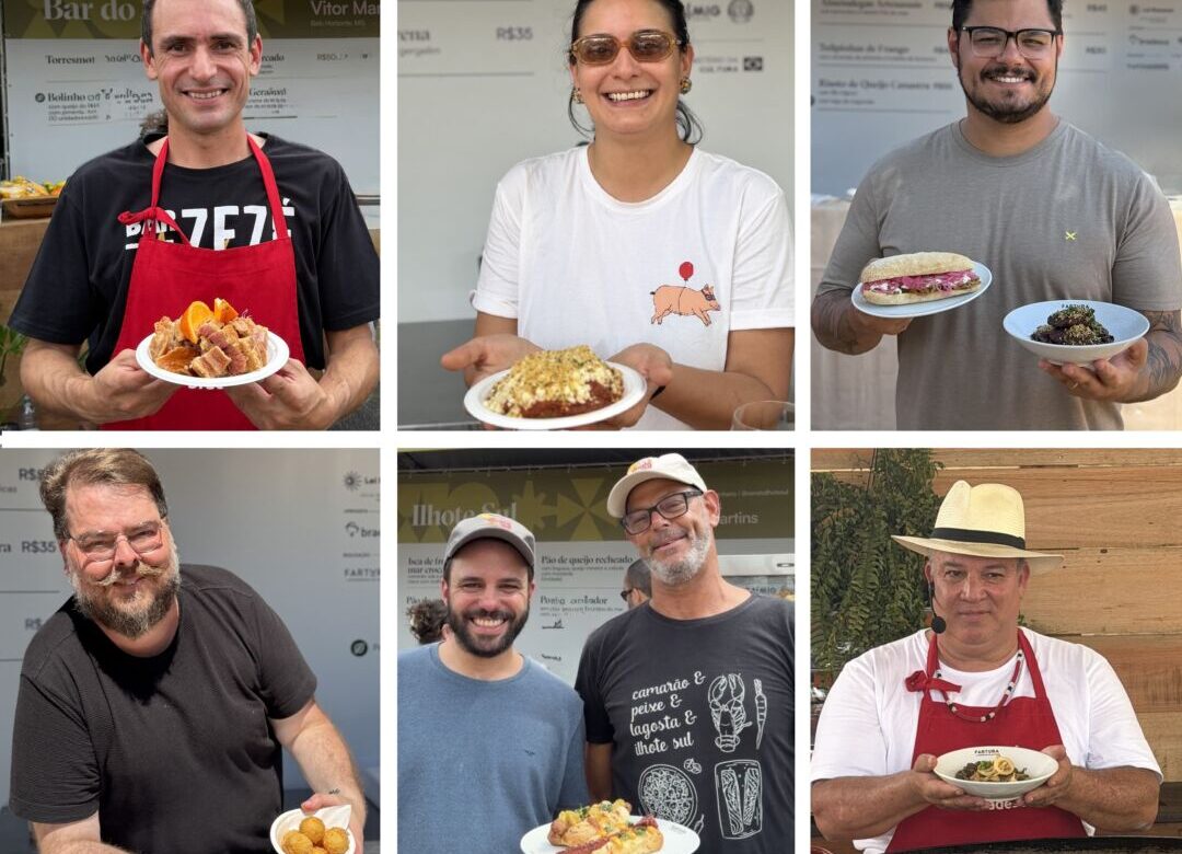 Chefs Vitor Martins Bruna Rezende Yves Saliba André Paganini Rafel Pires Renato Martins e Flávio Trombino