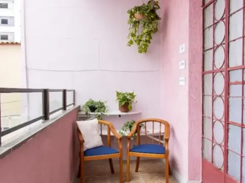 Varanda da instituição depois da revitalização