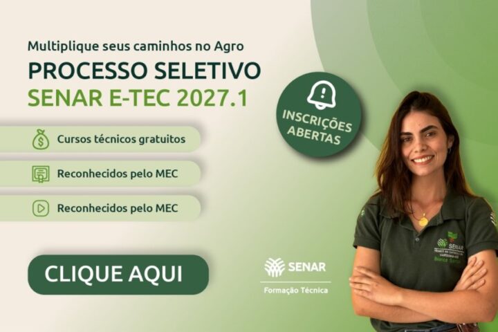 Senar e Tec oferece cursos técnicos gratuitos Senar e Tec oferece cursos técnicos gratuitos